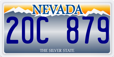 NV license plate 20C879