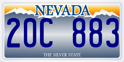 NV license plate 20C883