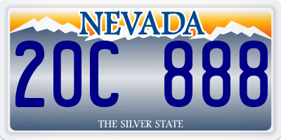 NV license plate 20C888