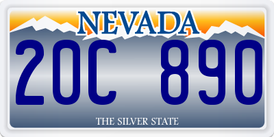 NV license plate 20C890