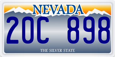 NV license plate 20C898