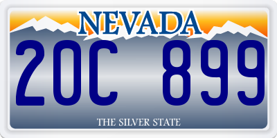 NV license plate 20C899