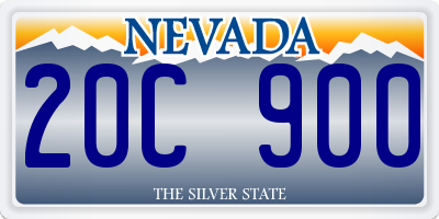 NV license plate 20C900