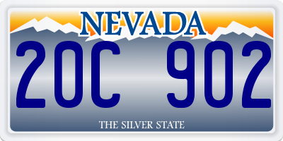 NV license plate 20C902