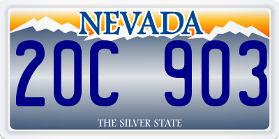 NV license plate 20C903