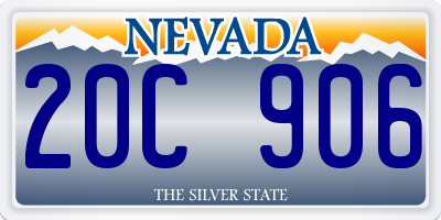 NV license plate 20C906