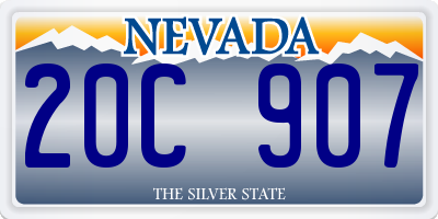 NV license plate 20C907