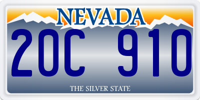 NV license plate 20C910