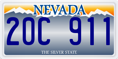 NV license plate 20C911