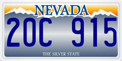 NV license plate 20C915
