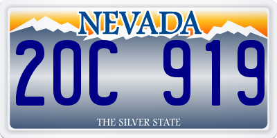 NV license plate 20C919