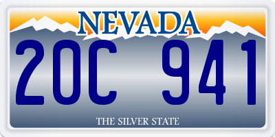 NV license plate 20C941