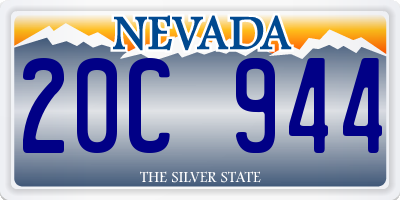 NV license plate 20C944