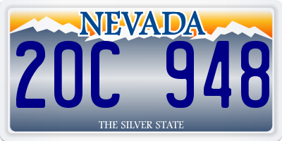 NV license plate 20C948