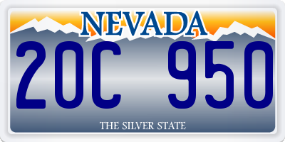 NV license plate 20C950