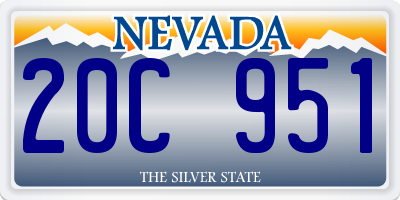 NV license plate 20C951