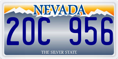 NV license plate 20C956