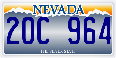 NV license plate 20C964