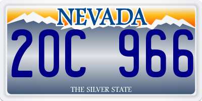 NV license plate 20C966