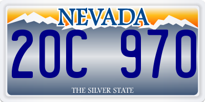 NV license plate 20C970