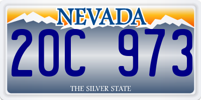 NV license plate 20C973