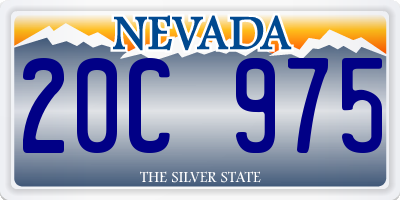 NV license plate 20C975