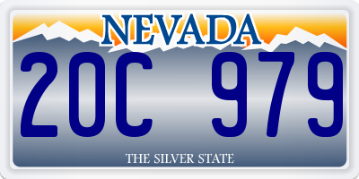 NV license plate 20C979