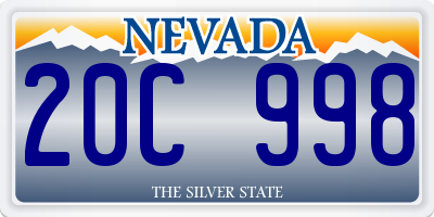 NV license plate 20C998