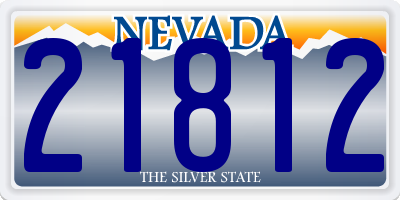 NV license plate 21812