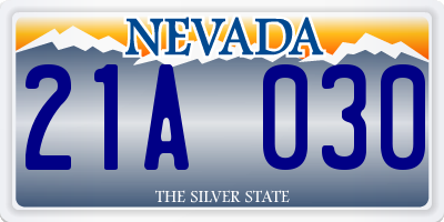 NV license plate 21A030