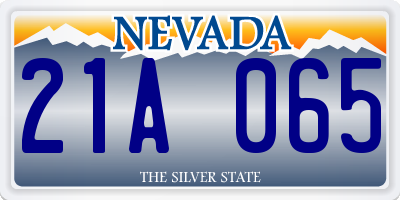 NV license plate 21A065