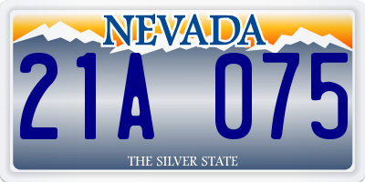 NV license plate 21A075