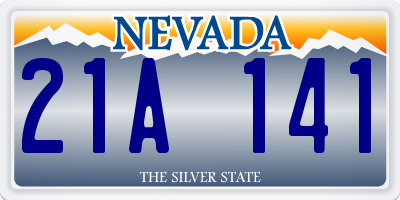 NV license plate 21A141