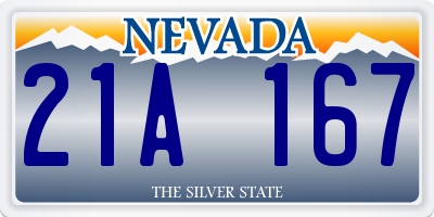 NV license plate 21A167