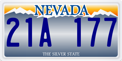 NV license plate 21A177