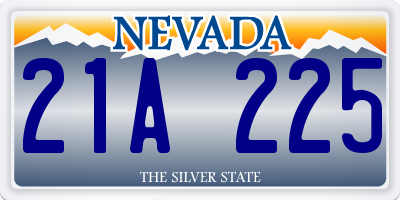 NV license plate 21A225