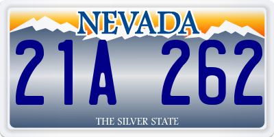 NV license plate 21A262