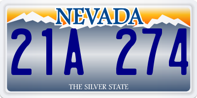 NV license plate 21A274