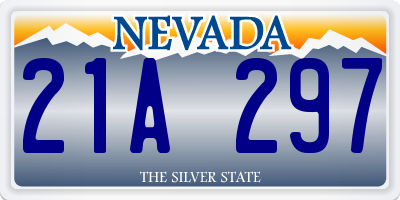 NV license plate 21A297