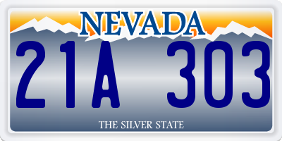 NV license plate 21A303