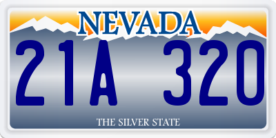 NV license plate 21A320