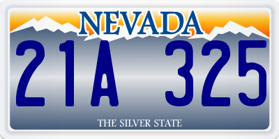 NV license plate 21A325