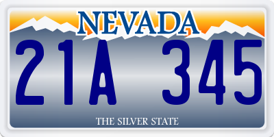 NV license plate 21A345