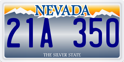 NV license plate 21A350