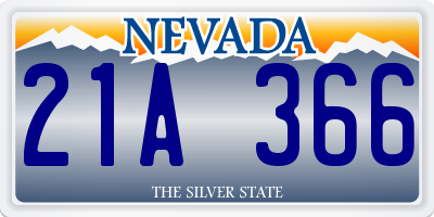 NV license plate 21A366