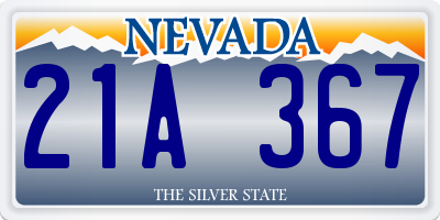 NV license plate 21A367