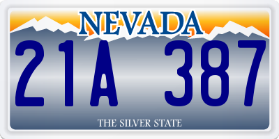NV license plate 21A387
