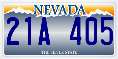 NV license plate 21A405