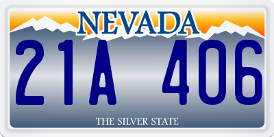 NV license plate 21A406