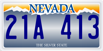 NV license plate 21A413
